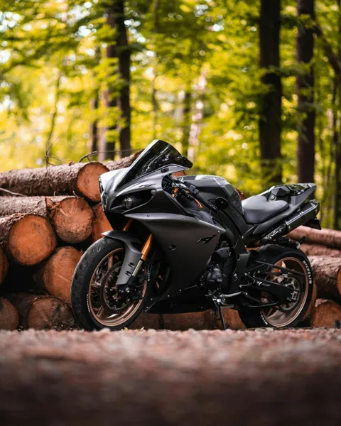 Motor stylish di hutan — puzzle 400 potong