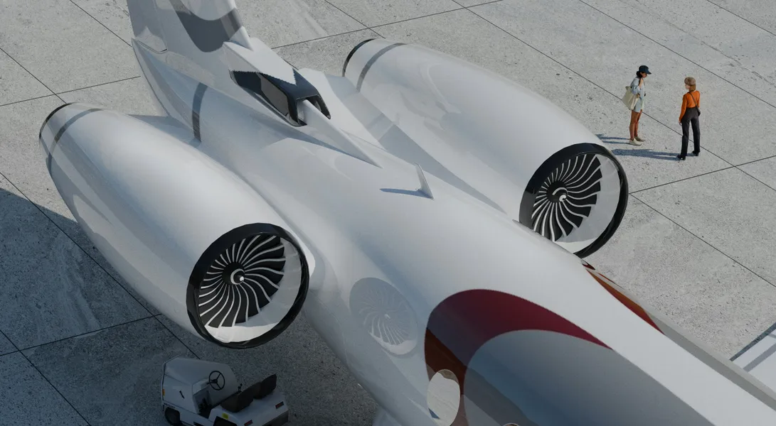 Futuristic Jet Design — 150-piece jigsaw puzzle