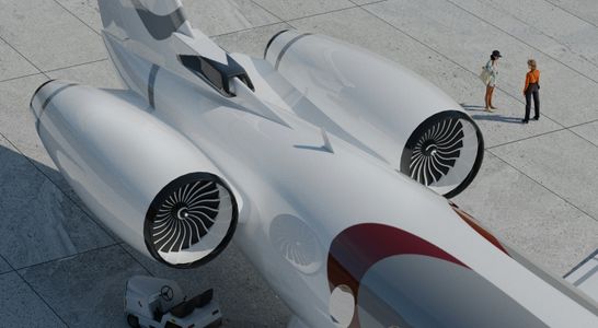 Futuristic Jet Design — 150-piece jigsaw puzzle