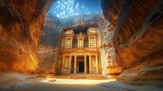 Majestic Petra Treasury — 100-piece jigsaw puzzle