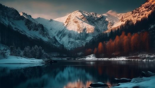 Twilight Mountain Reflection — 100-piece jigsaw puzzle