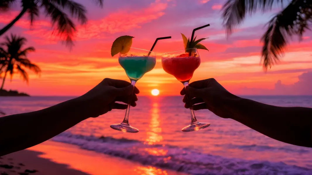 Tropical Sunset Toast — 80-piece jigsaw puzzle