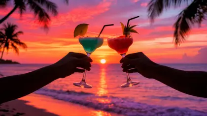 Tropical Sunset Toast — 80-piece jigsaw puzzle