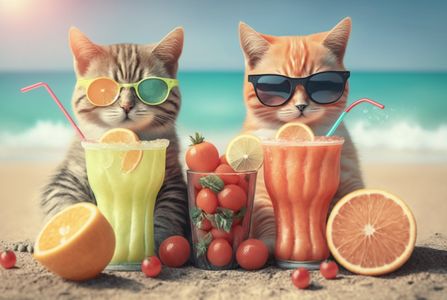 Cool Cats on Beach — 300-piece jigsaw puzzle