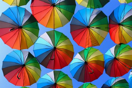 Colorful Umbrella Canopy — 100-piece jigsaw puzzle