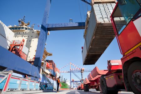 Busy Container Port — 300-piece jigsaw puzzle