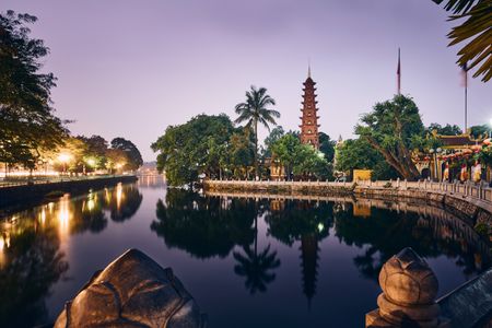 Twilight Over Pagoda — 300-piece jigsaw puzzle