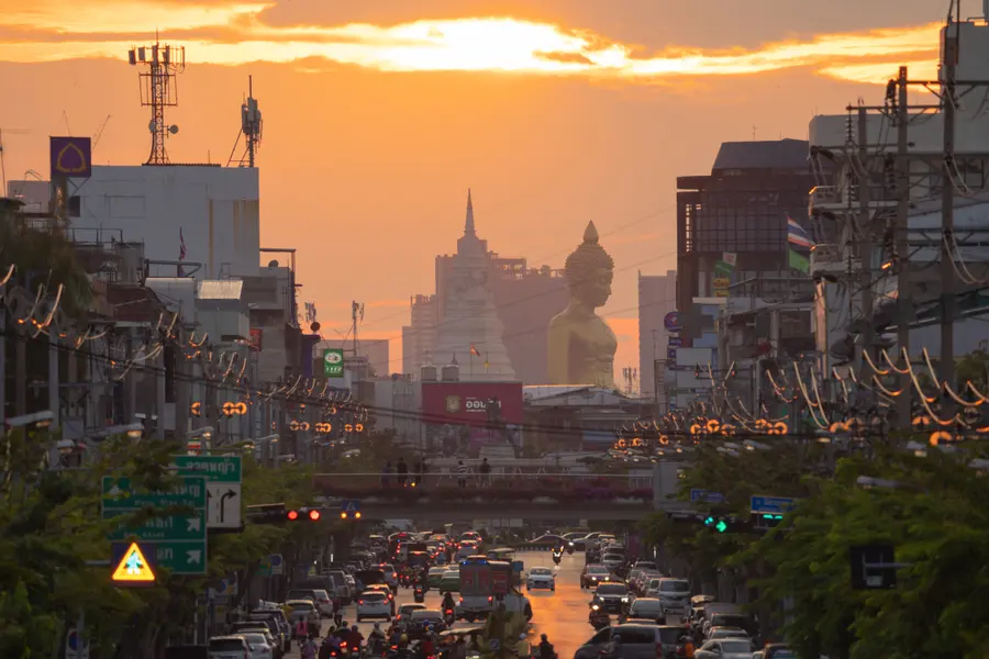 Sunset Over Bangkok Streets — 300-piece jigsaw puzzle