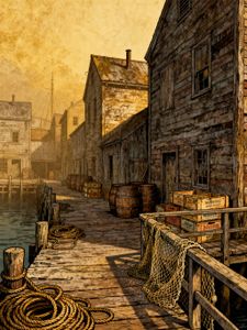 Rustic Harbor Scene — 500-piece jigsaw puzzle
