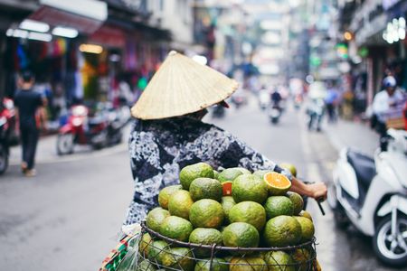 Street Fruit Vendor — 100-piece jigsaw puzzle