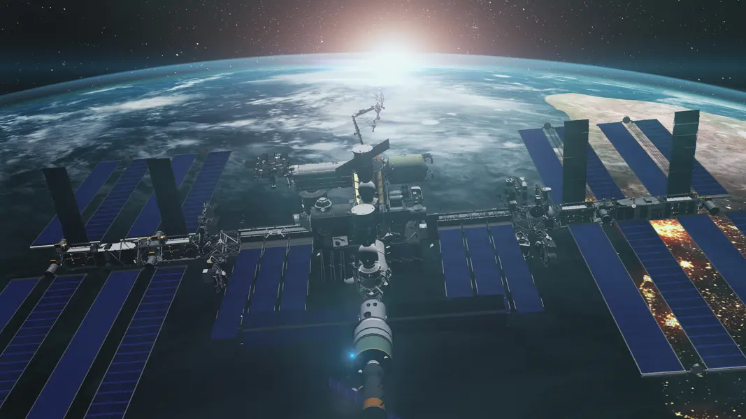 Sunrise Over Space Station — 300-piece jigsaw puzzle