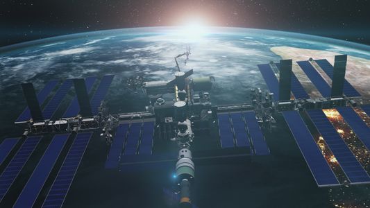 Sunrise Over Space Station — 300-piece jigsaw puzzle