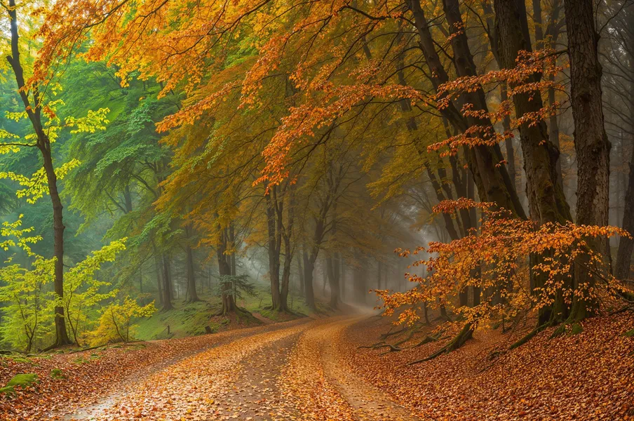 Herbstpfad Leuchten — 200-Teile-Puzzle