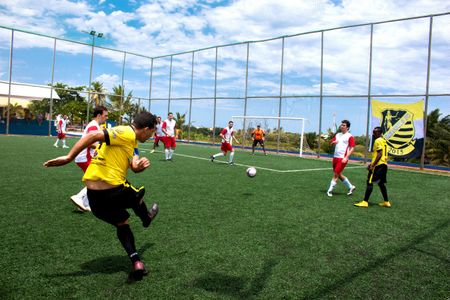 Energetic Soccer Match — 300-piece jigsaw puzzle