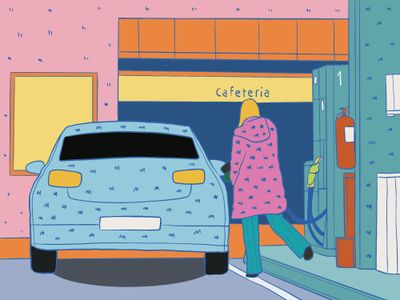 Retro Gas Station Visit — 300-piece jigsaw puzzle