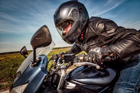 Speeding Motorcyclist — 500-piece jigsaw puzzle