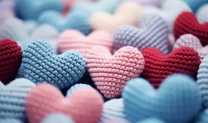 Cœurs en crochet douillets — puzzle de 150 pièces