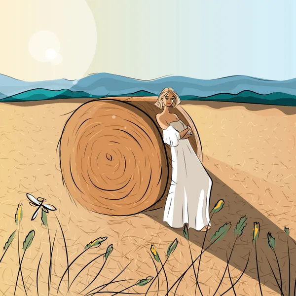 Sunlit Harvest Scene — 200-piece jigsaw puzzle