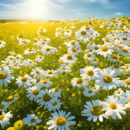 Daisy Field in Sunlight — 200-piece jigsaw puzzle