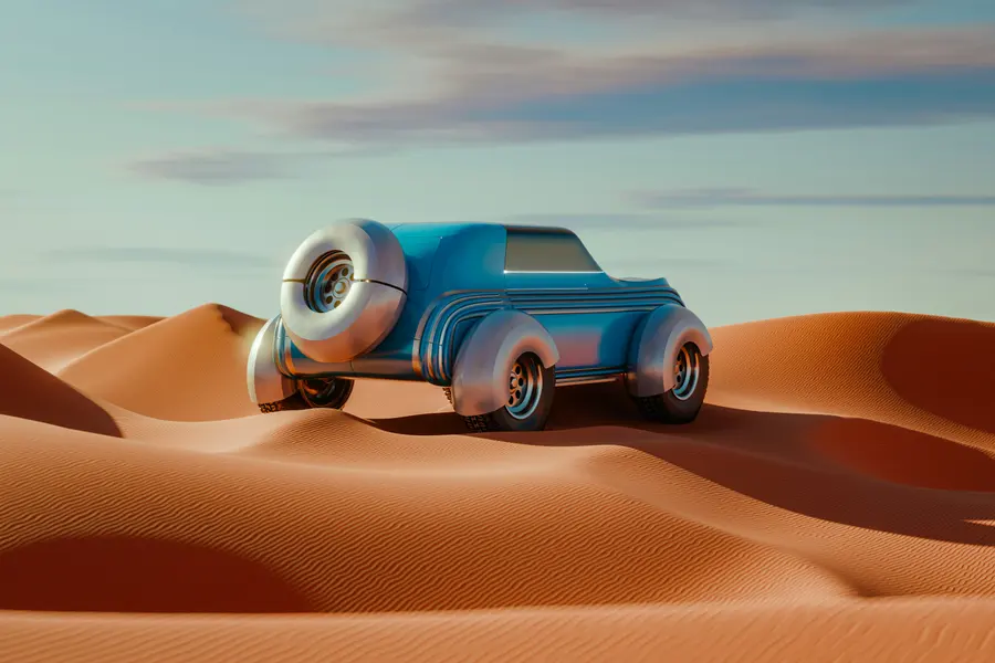 Futuristic Desert Ride — 300-piece jigsaw puzzle