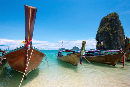 Tropical Longtail Boats — 500-piece jigsaw puzzle
