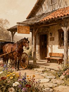 Rustic Countryside Scene — 200-piece jigsaw puzzle