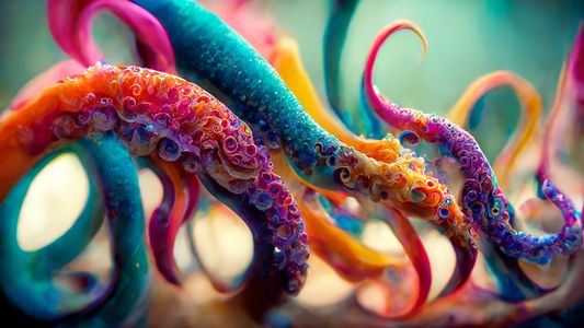 Vibrant Tentacle Dance — 400-piece jigsaw puzzle