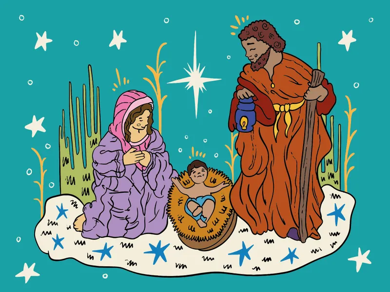 Vredige kerststal — 100-stukjes legpuzzel