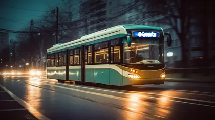 Evening Tram Journey — 100-piece jigsaw puzzle