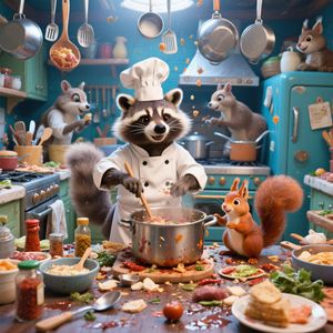 Whimsical Kitchen Chaos — 64-piece jigsaw puzzle