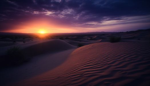 Sunset Over Desert — 200-piece jigsaw puzzle
