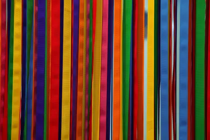 Colorful Ribbon Stripes — 150-piece jigsaw puzzle