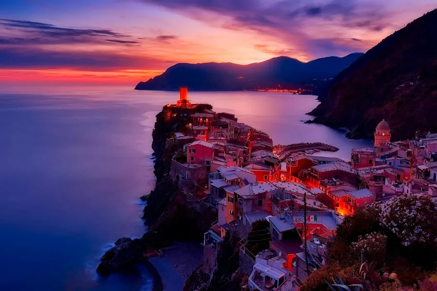 Twilight Over Coastal Village — 300-piece jigsaw puzzle