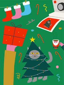 Festive Cat Wonderland — 400-piece jigsaw puzzle