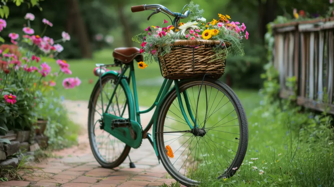 Bicycle with Flowers — 100-piece jigsaw puzzle
