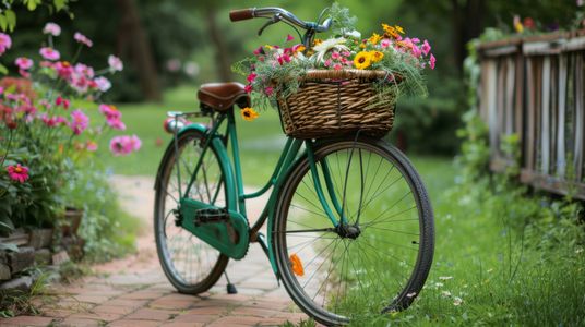 Bicycle with Flowers — 100-piece jigsaw puzzle