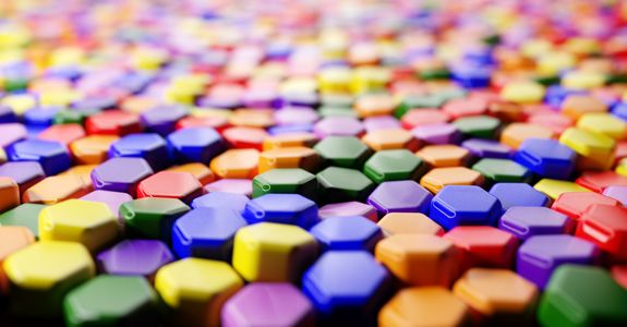 Vibrant Hexagon Mosaic — 300-piece jigsaw puzzle