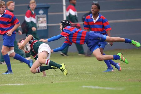 Dynamic Rugby Tackle — 200-piece jigsaw puzzle