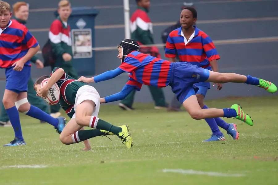 Dynamic Rugby Tackle — 200-piece jigsaw puzzle