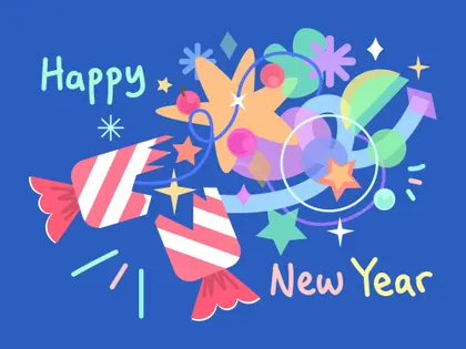 Vibrant New Year Celebration — 500-piece jigsaw puzzle