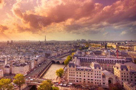 Golden Paris Sunset — 200-piece jigsaw puzzle