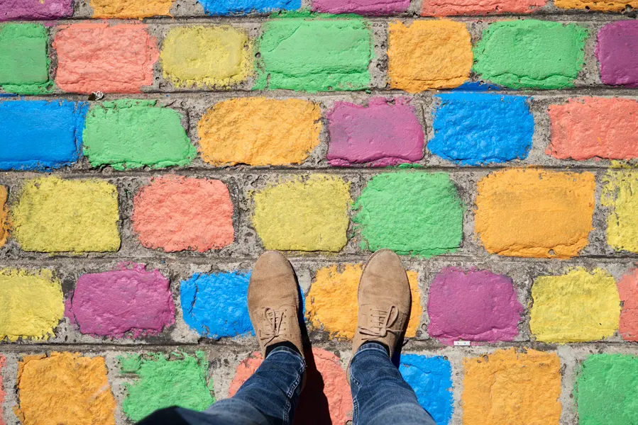 Colorful Cobblestone Path — 200-piece jigsaw puzzle