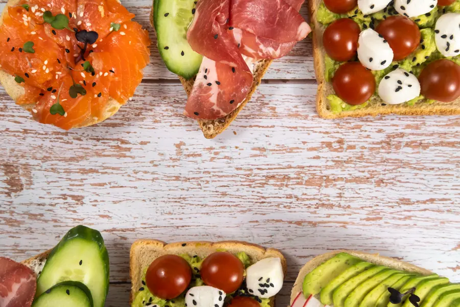 Gourmet Open Sandwiches — 64-piece jigsaw puzzle