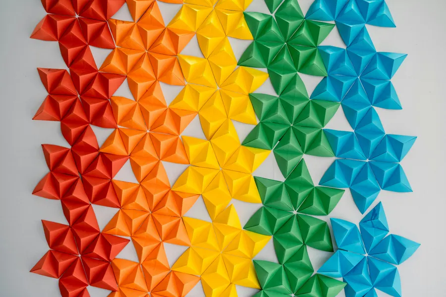 Colorful Origami Patterns — 300-piece jigsaw puzzle