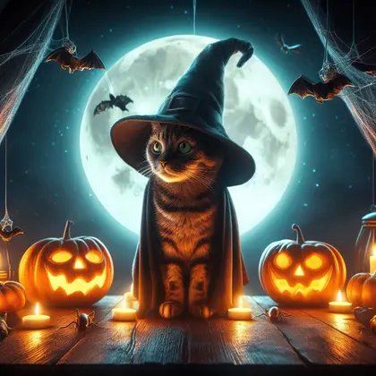 Bewitched Feline Night — 200-piece jigsaw puzzle