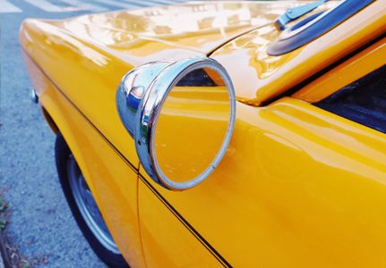 Vintage Yellow Car — 64-piece jigsaw puzzle