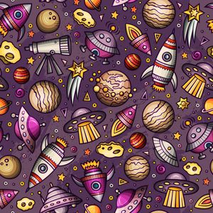 Whimsical Space Adventure — 200-piece jigsaw puzzle