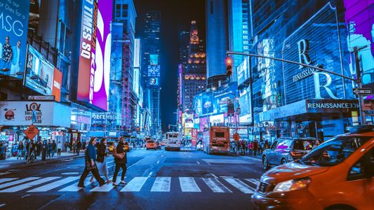 Times Square vivace — puzzle da 100 pezzi