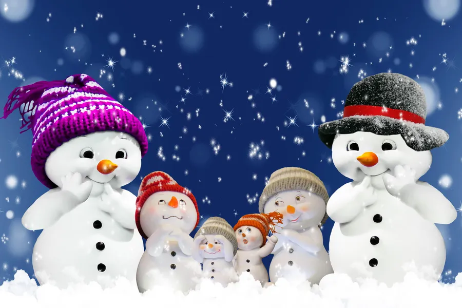 Cheerful Snowman Family — 300-piece jigsaw puzzle