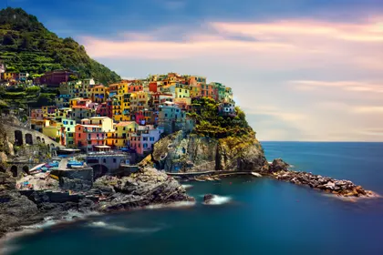 Colorful Cliffside Village — 150-piece jigsaw puzzle